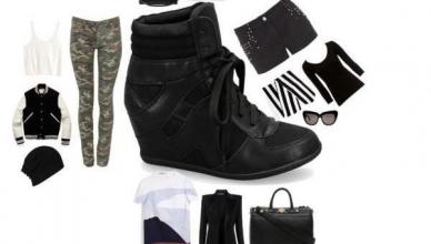 What to wear with wedge sneakers: stylish combinations