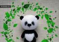 Master class på strikket panda
