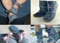 Casing ponsel DIY terbuat dari jeans